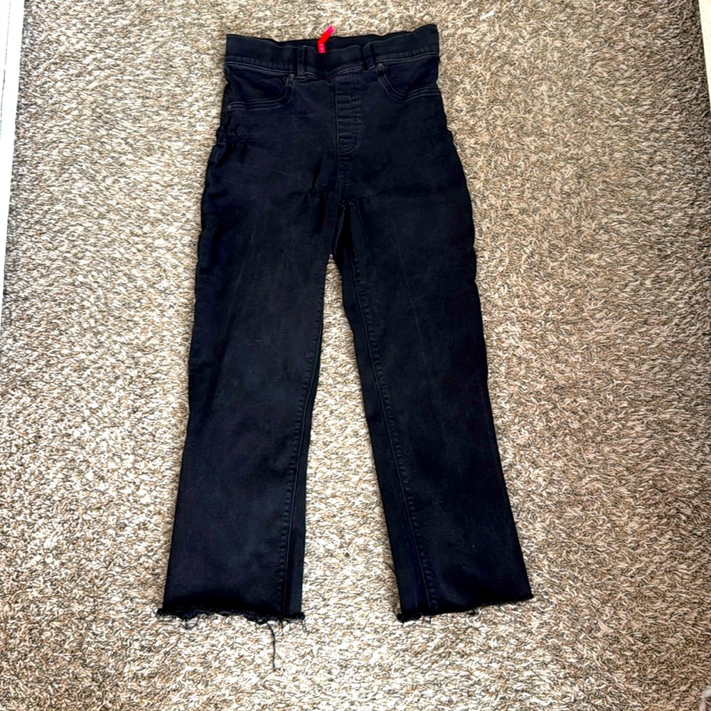 SPANX SP RAW HEM BLACK JEANS